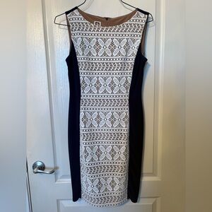 Anne Klein Navy and White Dress